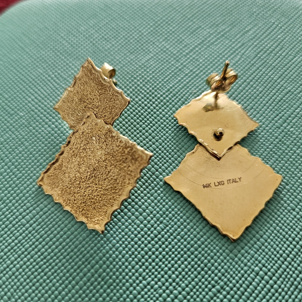 Stunning Vintage 14k Solid Yellow Gold Earrings